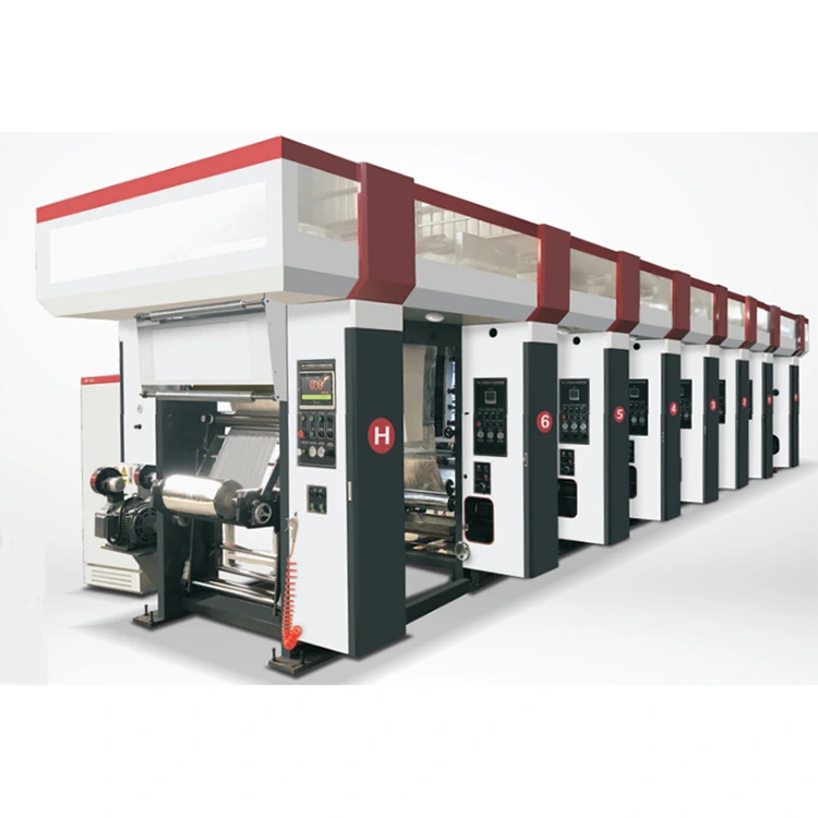 3-12 Colors Computerized Automatic Rotogravure Printing Machine Vector Motor သုံးခု