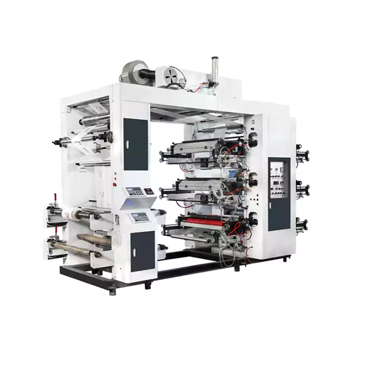 4 Colours Stack Structure Flexographic Printing Machine