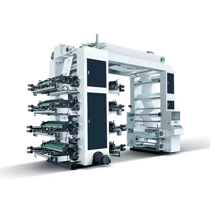 8 အရောင် Flexographic စက္ကူအိတ်စက် Flexo ပုံနှိပ်စက်