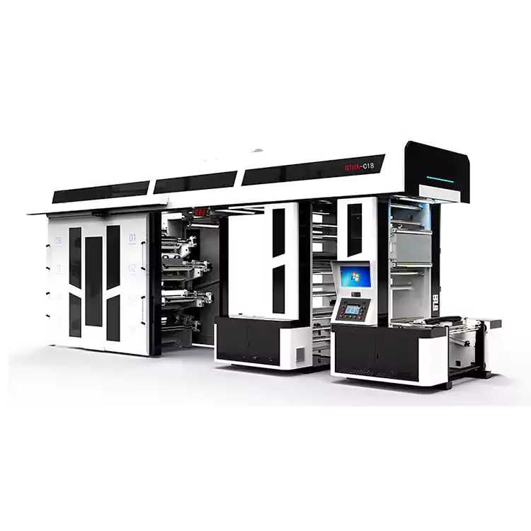 စျေးဝယ်အိတ်ပုံနှိပ်ခြင်းအတွက် စိတ်ကြိုက်ပြင်ဆင်ထားသော 8 အရောင် Flexographic Printing Presses